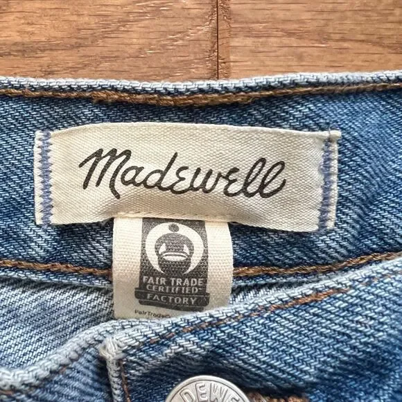 NWT Madewell Low-Slung Straight Jeans Size 27 N0656 Light Wash Patch Pockets - Picture 4 of 12